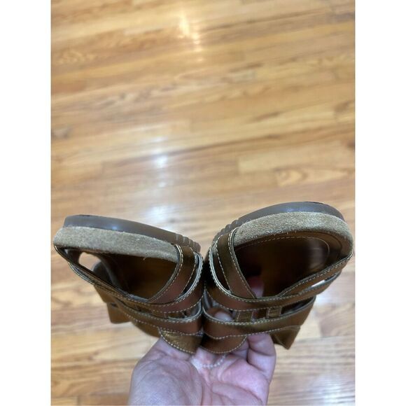 Aeresoles Women’s Leather Wedge Heels Sandals. Size 8.5. Copper/Bronze Color. Ne - Picture 5 of 7